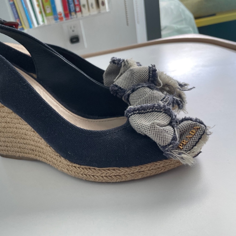 Prada denim espadrilles